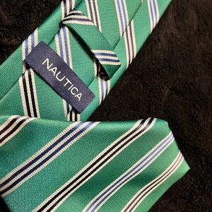 Nautica Teal and Blue Striped Tie